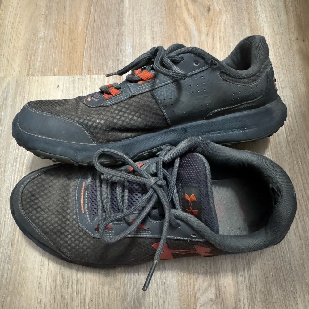 Under Armour Black and Orange Athletic Shoes